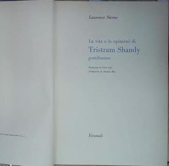 Copertina  La vita e le opinioni di Tristram Shandy, gentiluomo