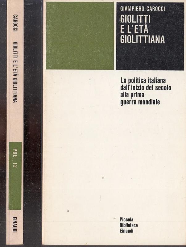 Copertina  Giolitti e l'eta giolittiana