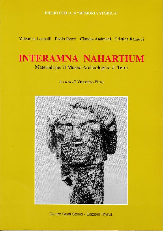 Copertina  Interamna Nahartium: materiali per il Museo Archeologico di Terni